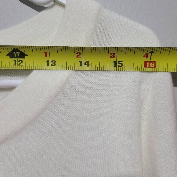 Susan Graver Weekend Essentials Comfy Cotton Raglan Top Ivory Size M - Picture 6 of 9